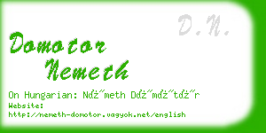 domotor nemeth business card